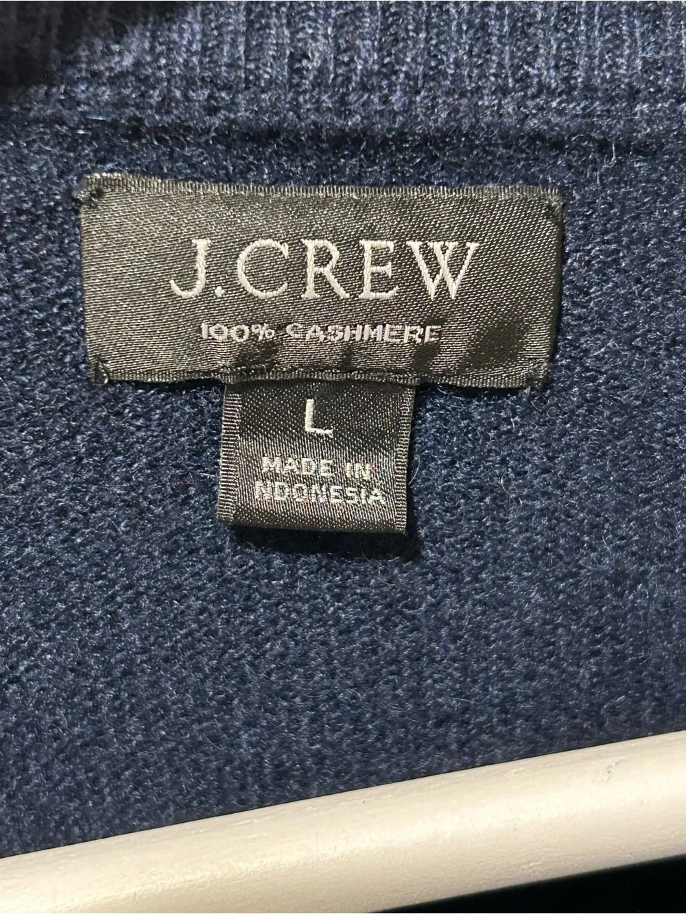 J.Crew 100% Cashmere Crewneck Sweater in Navy , Large